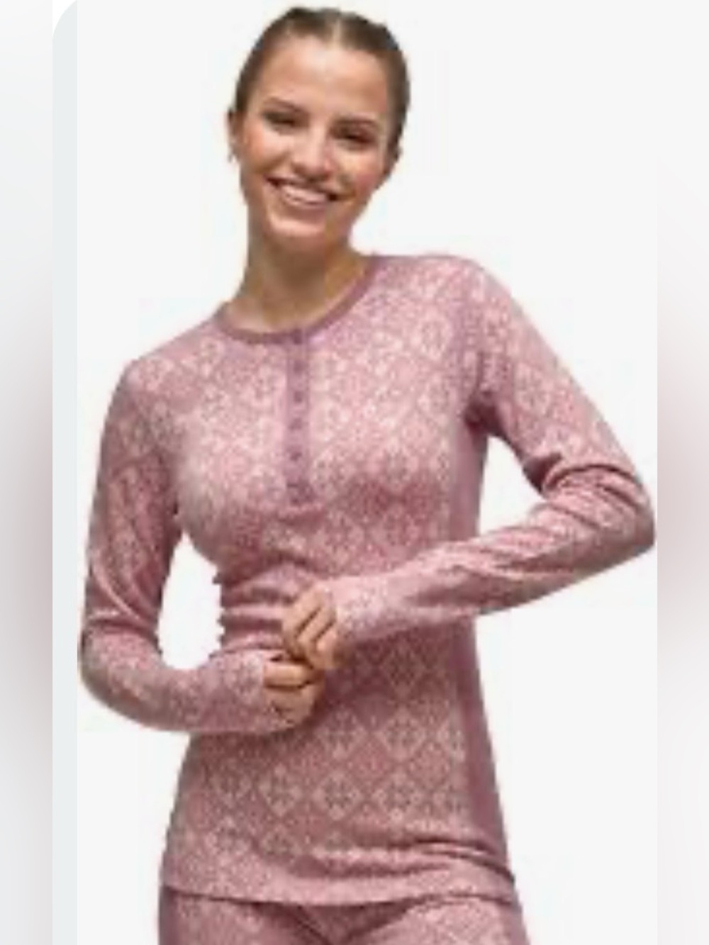 Kari Traa Rose Long Sleeved Merino Wool Crew Base Layer Top Nordic L Ski Hike
